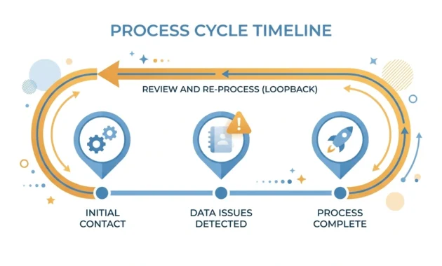 Timeline diagram showing Google Undo Changes restoring contacts to a past date and removing newer contacts